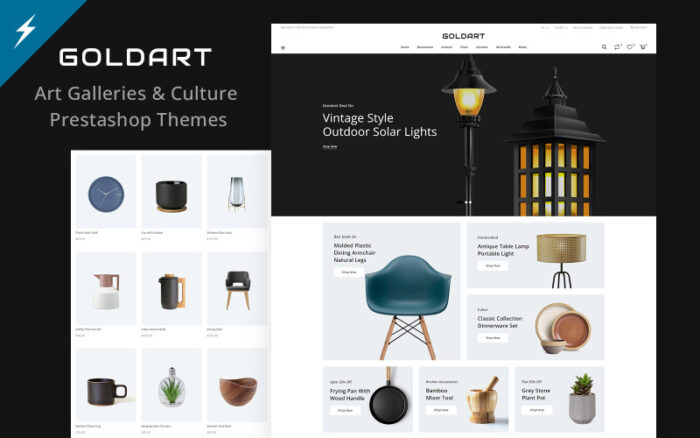 The Gold Art - Art, Crafts and Exhibition Gallery Prestashop Theme PrestaShop Theme