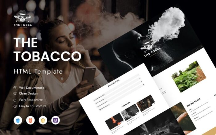 The Tobec - Cigars And Tobacco HTML Template Website Template