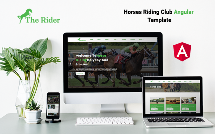 TheRider- Horses Riding Club Angular Template Website Template