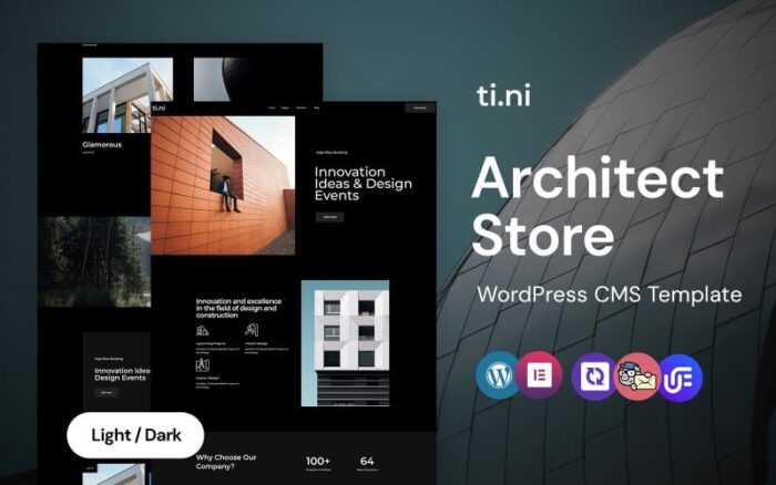 Tini - Architecture And Civil Multipurpose WordPress Elementor Theme WordPress Theme