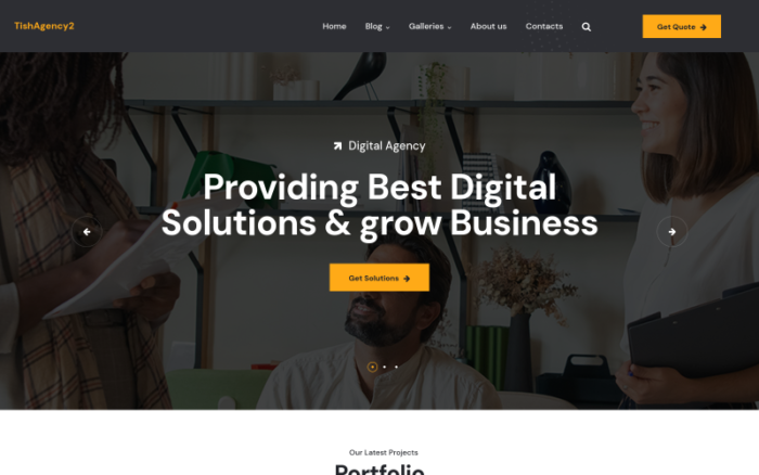 TishAgency2 - Digital Agency WordPress Theme
