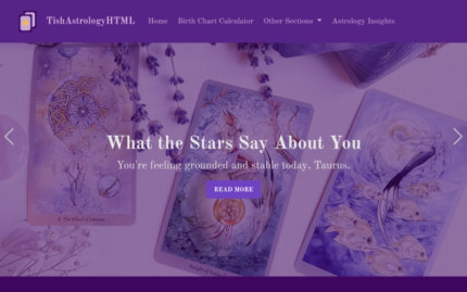 TishAstrologyHTML - Astrology HTML Template Landing Page Template