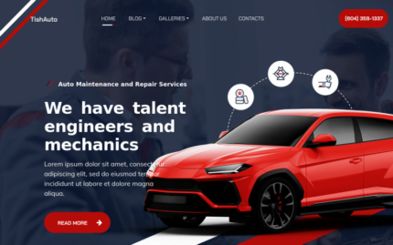 TishAuto - Car Maintenance WordPress Theme