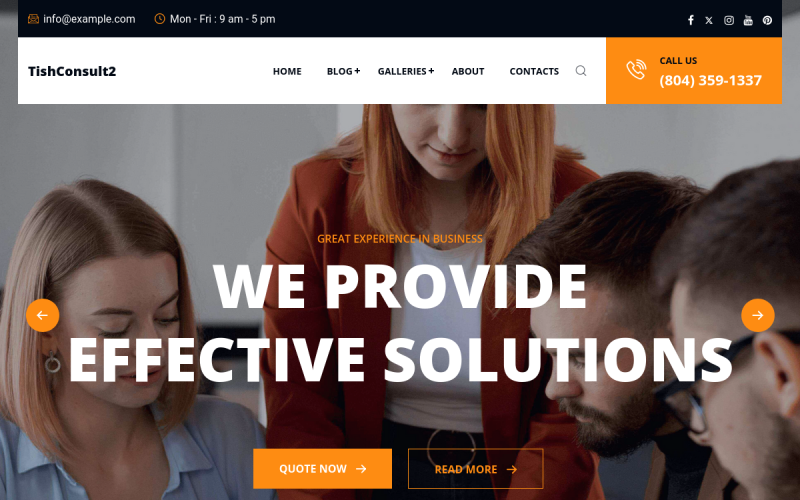 TishConsult2 - Business and Consulting WordPress Theme