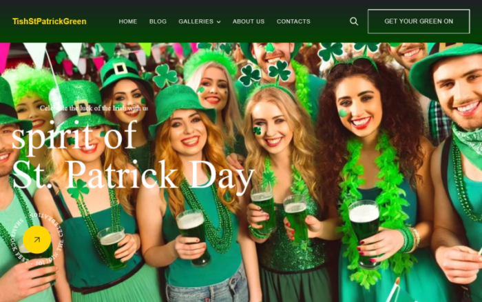 TishStPatrickGreen - St. Patrick Green WordPress Theme