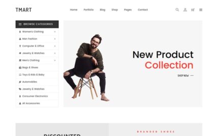 Tmart - Minimal eCommerce Website Template