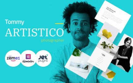 Tommy Artistico - Photographer Gallery WordPress Elementor Theme WordPress Theme