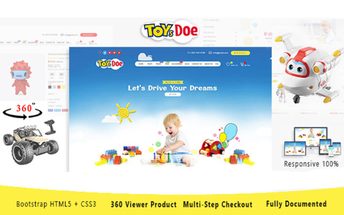 ToysDoe - Kid Toys Store Responsive HTML Template Website Template