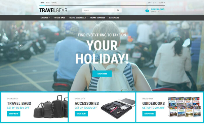 Travel Gear PrestaShop Theme