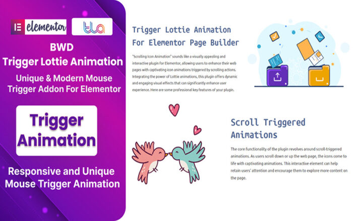 Trigger Lottie Animation WordPress Plugin For Elementor