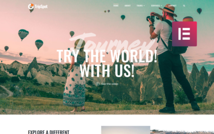 TripSpot - Travel WordPress Elementor Theme WordPress Theme