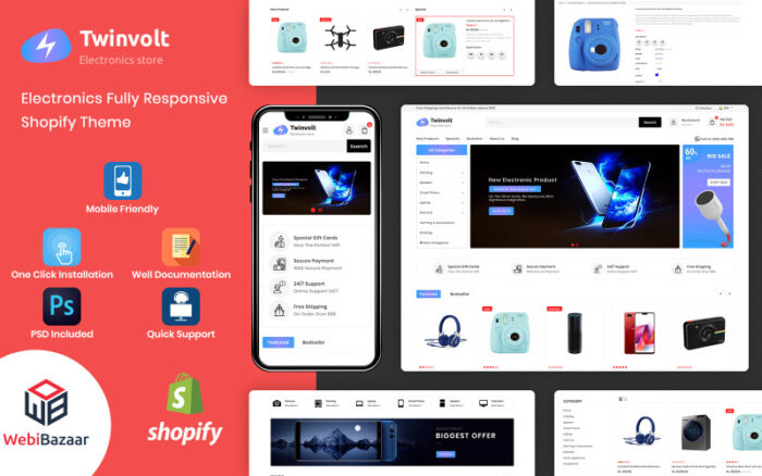 Twinvolt - Electronic Shopify Theme