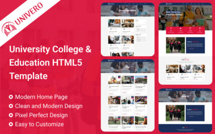 Univero - College University HTML5 Bootstrap Template Website Template