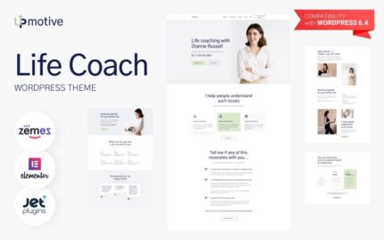 UpMotive - Life Coach WordPress Elementor Theme WordPress Theme