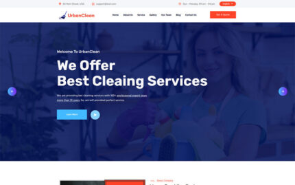 Urbanclean Landing Page Template