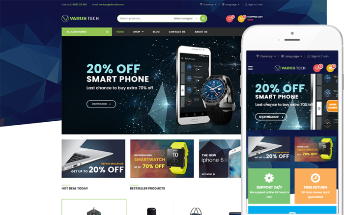 Varus Tech - Electronics Store Theme WooCommerce Theme