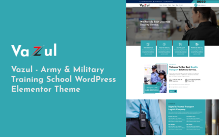 Vazul - Army & Military Training School WordPress Elementor Wordpress WordPress Theme