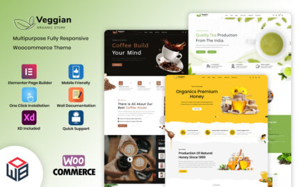 Veggian - Herbal Tea, Coffee & Honey Multipurpose WooCommerce Template WooCommerce Theme