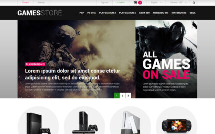 Video Games Consoles PrestaShop Theme