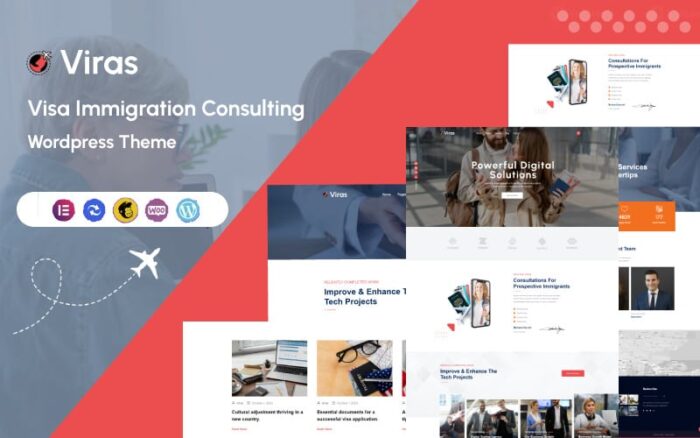 Viras - Visa Immigration Consulting Wordpress Theme WordPress Theme