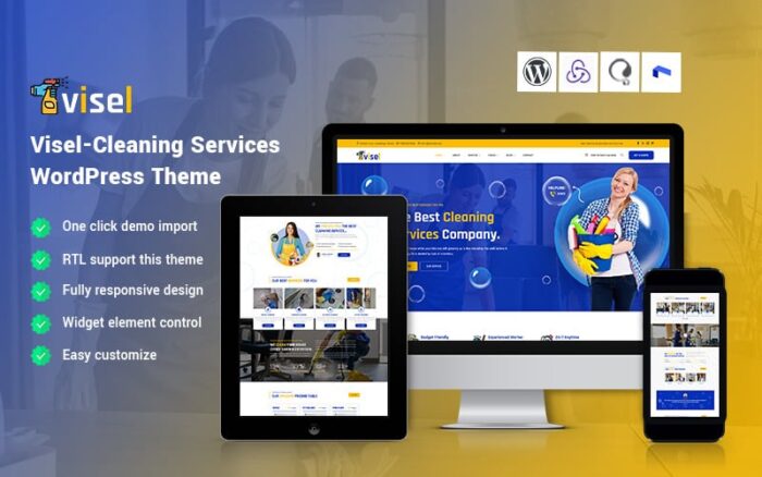 Visel - Cleaning Service WordPress Theme