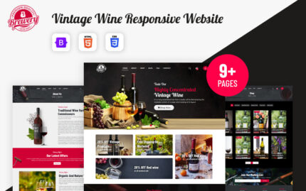 Vwine - Online wine shop React JS Website Template