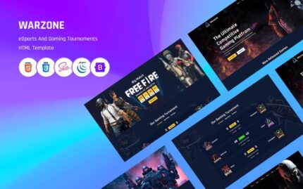 Warzone - eSports And Gaming Tournaments HTML Template Website Template