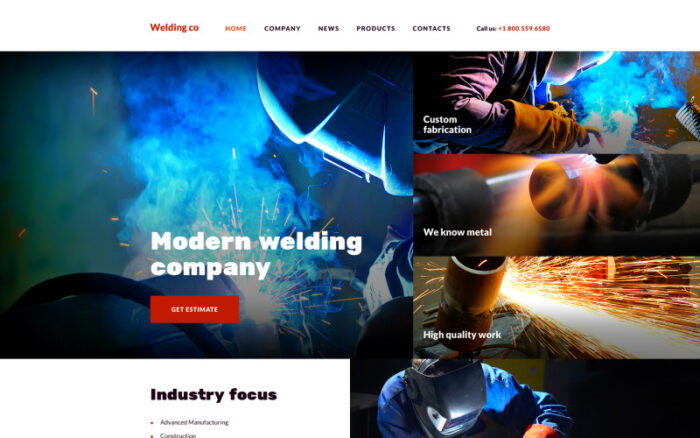 Welding Co Website Template