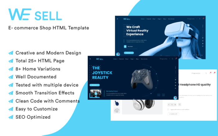 WeSell - Accessories Shop HTML Website template Website Template