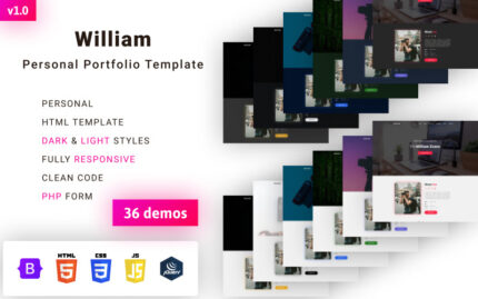 William - Personal Portfolio Landing Page Template