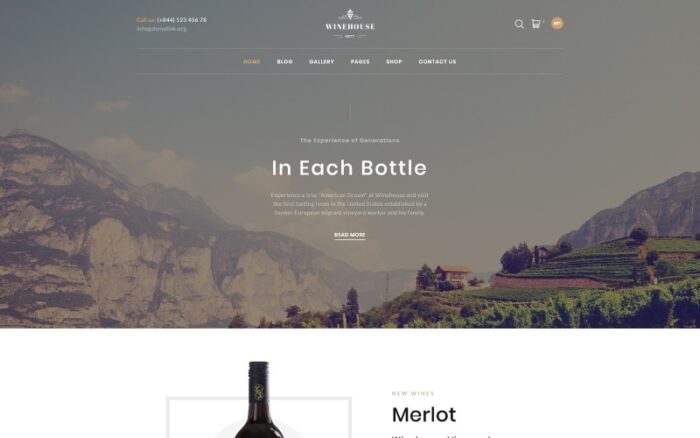 Winehouse - Online Wine Store Website Template