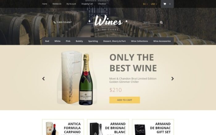 Wines OpenCart Template