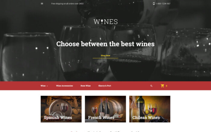 Wines PrestaShop Theme