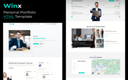 Winx - Personal Portfolio HTML Template Landing Page Template