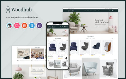 Woodhub - Furniture PrestaShop Template PrestaShop Theme