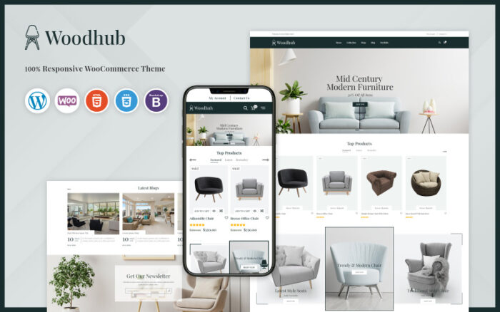 Woodhub - Furniture WooCommerce Template WooCommerce Theme