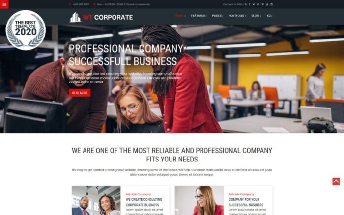 WT Corporate Business Joomla 3 Template Joomla Template