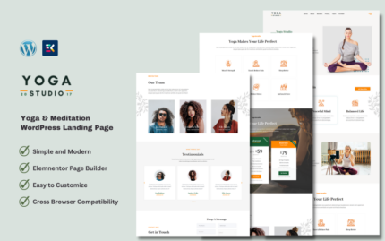 Yoga Studio Personalized WP Landing Page WordPress Theme