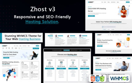 Zhostv3 WHMCS and HTML Theme Website Template