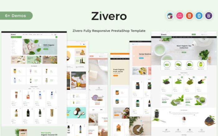 Zivero - Organic & Beauty PrestaShop Template PrestaShop Theme