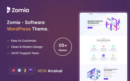 Zomia - Software WordPress Theme.