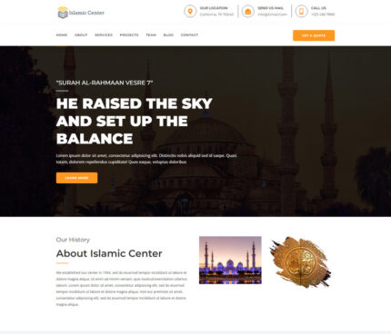 Template HTML Pendaratan Islamic Center - Fitur Gambar 1