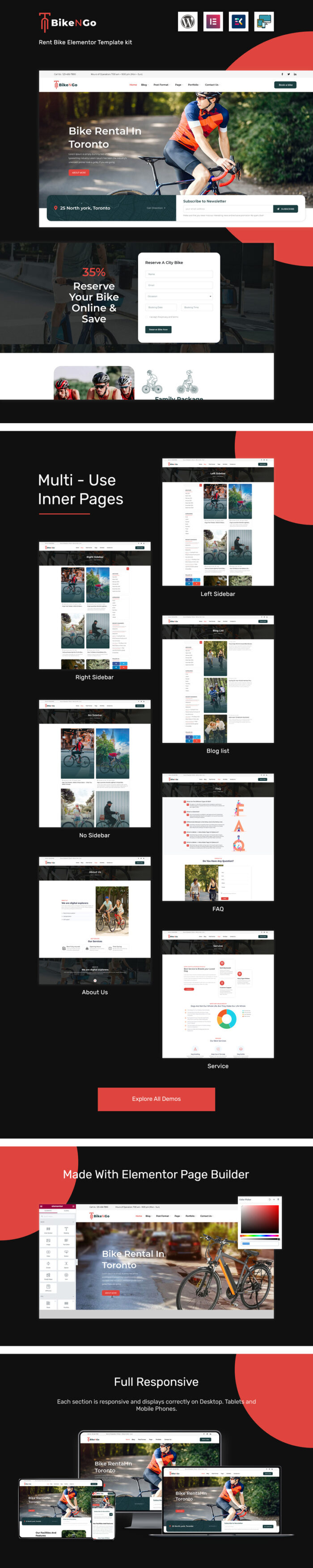 Bikengo - Tema WordPress Penyewaan dan Toko Sepeda - Fitur Gambar 1