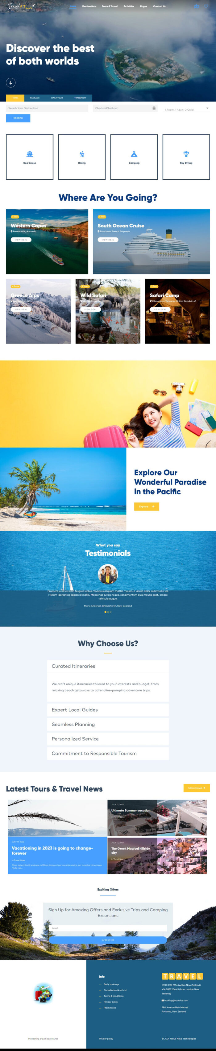 Template Joomla Traveler Tours and Travel - Fitur Gambar 1