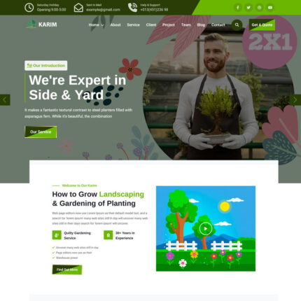 Karim - Template Halaman Arahan HTML5 Berkebun & Lansekap - Fitur Gambar 1