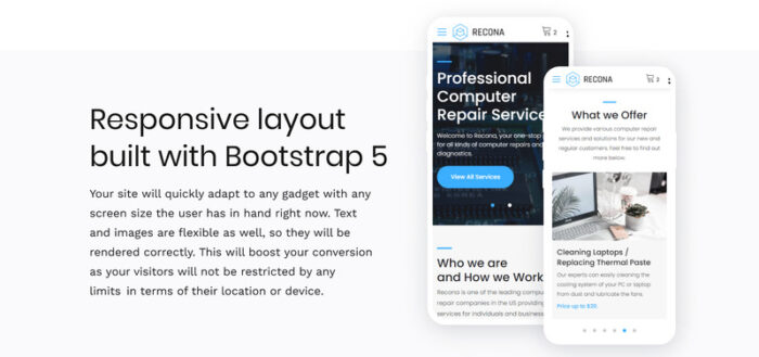 Recona - Template HTML5 Layanan Perbaikan Komputer & Ponsel - Fitur Gambar 5