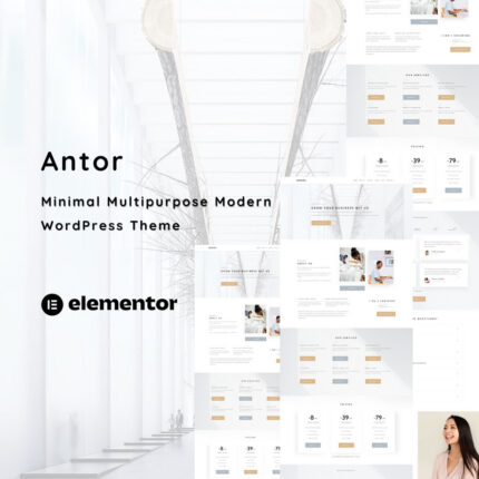 Antor - Tema WordPress Satu Halaman Portofolio Minimalis - Fitur Gambar 1