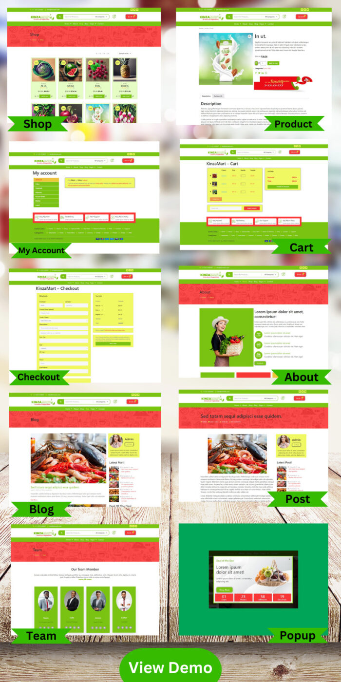 Kinza Mart - Kit Template Elementor WooCommerce Toko Kelontong & Makanan Sehat - Fitur Gambar 2