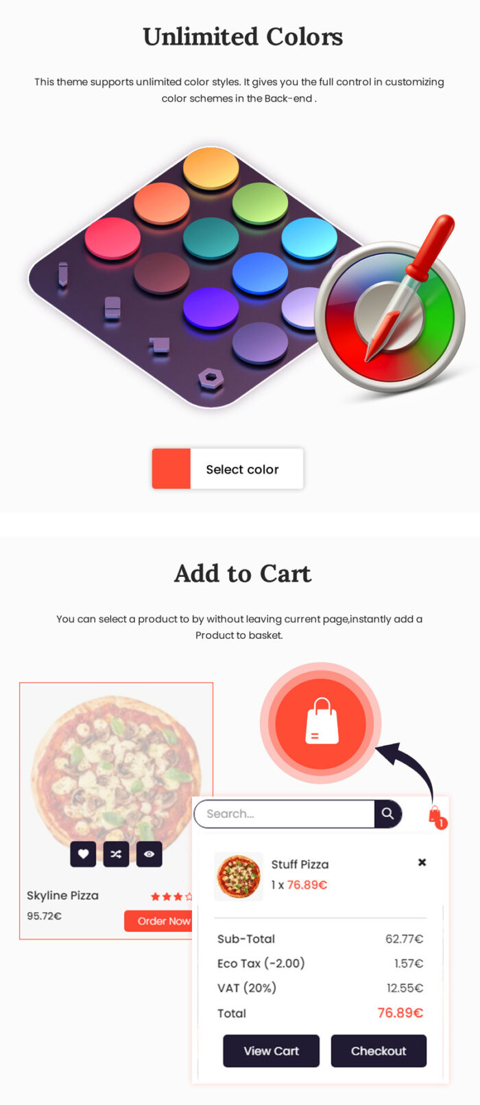 Template OpenCart Responsif Restoran Online Pizzaking - Fitur Gambar 4