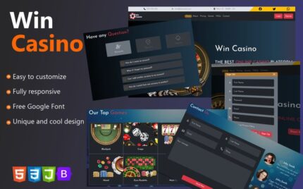 Halaman Arahan Kasino Online Modern: Win Casino - Fitur Gambar 1